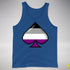 Asexual Pride Pixel Ace of Spades Premium Tank Top - Royal Blue
